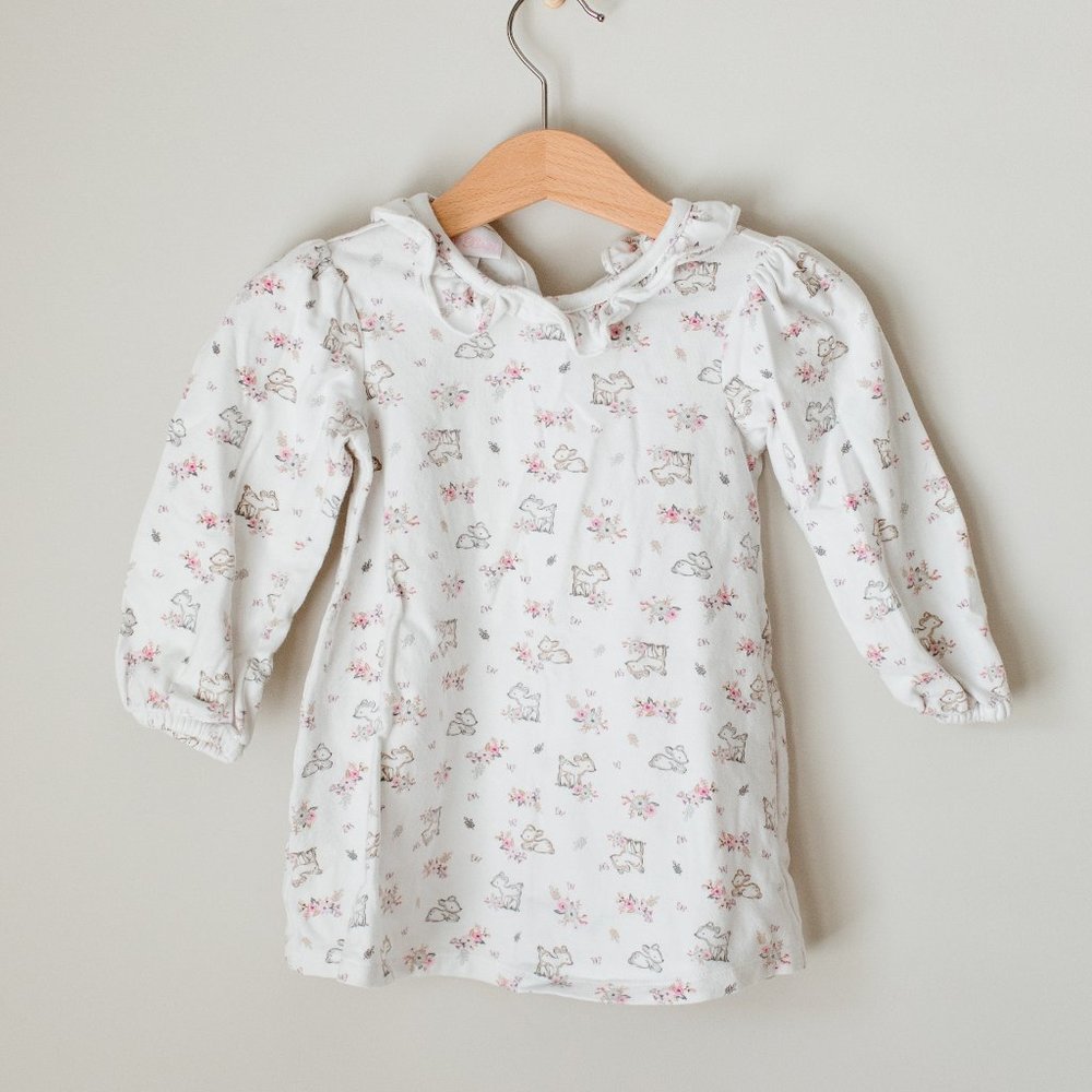 Vintage Bonnie Baby Rabbit And Floral Dress